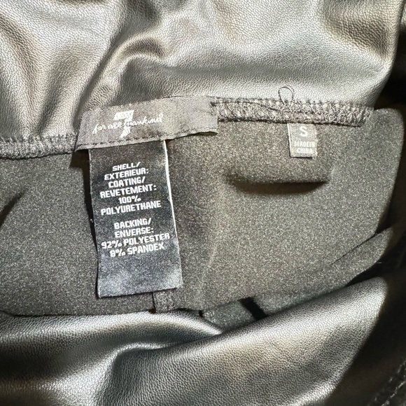 7 for all mankind s Black High-Waisted Leather Leggings - Picture 5 of 7